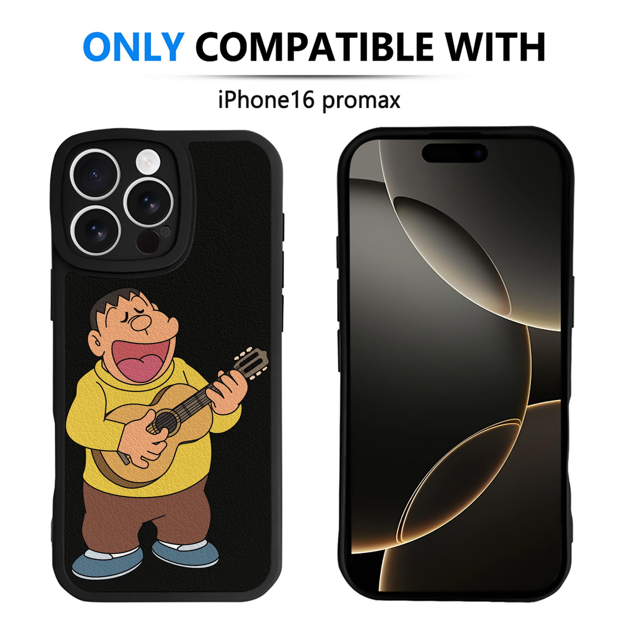 （画像用） ドラえもん 剛田武 Doraemon Gouta Takeshi 【iPhone 16シリーズ対応】シリコンスマホケース（レザー調） 材質：シリコン